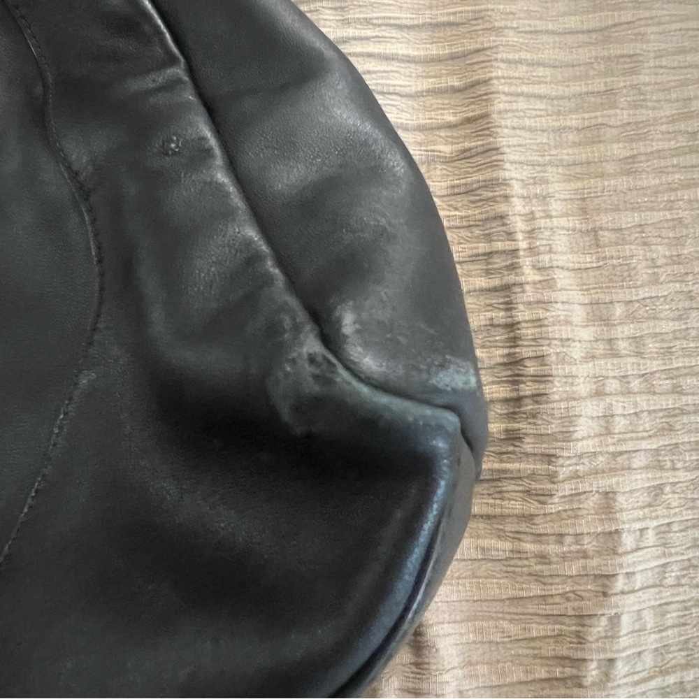 Black Leather Handbag Satchel - Picture 10 of 16